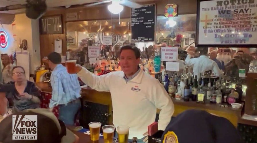 WATCH: Ron DeSantis gets bar crowd laughing with Bud Light quip: 'I'll serve you anything except...'