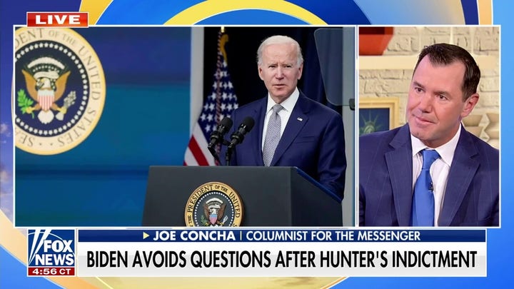 Biden dodges questions on Hunter's indictment: 'I'll get in trouble'