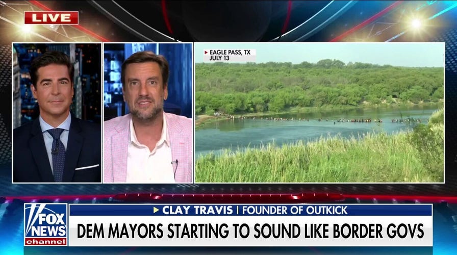 Migrants are 'nearly' overwhelming border towns themselves: Clay Travis