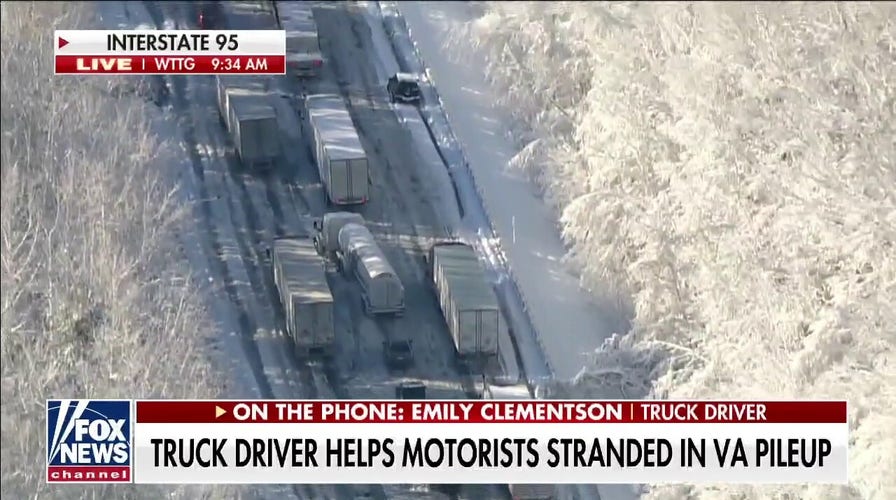 Truck driver stuck on I-95 for hours urges those stranded in pileup to ask truckers for help