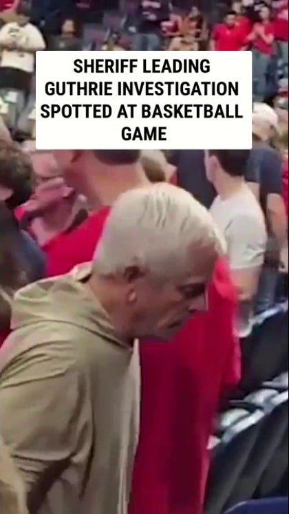 Sheriff leading Guthrie investigation SPOTTED at basketball game