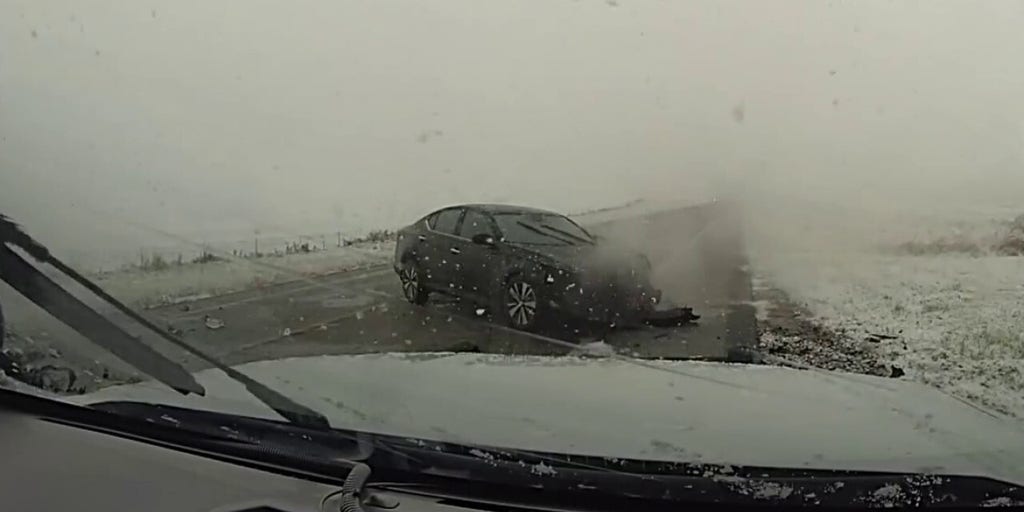 Iowa deputy's dashcam video captures wrong-way driver's violent head-on crash