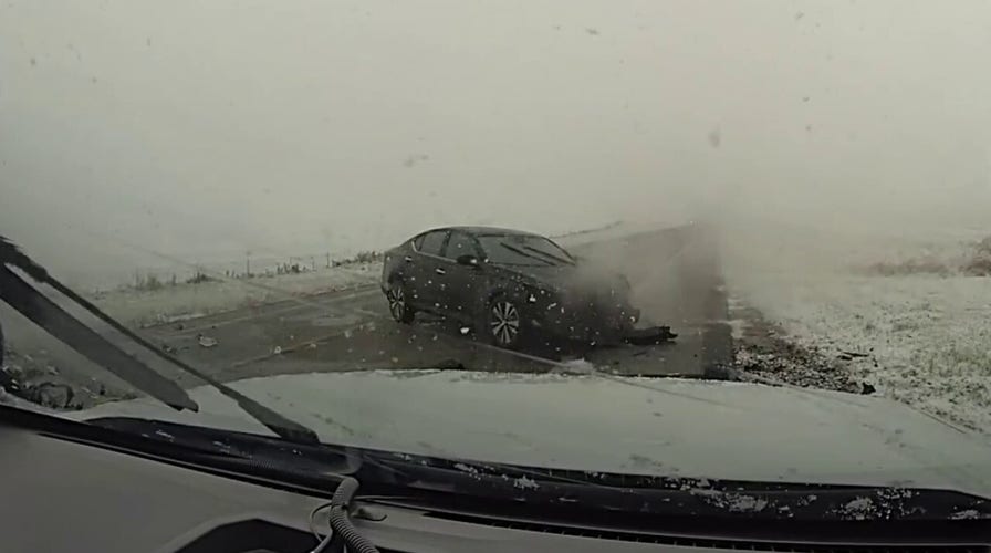 Iowa deputy's dashcam video captures wrong-way driver's convulsive  head-on crash
