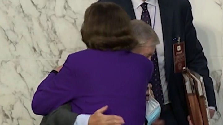 Liberal group demands Feinstein step down for praising, hugging Sen. Graham 