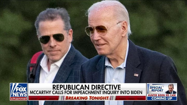 McCarthy calls for impeachment inquiry into Biden as one GOP member threatens speaker election