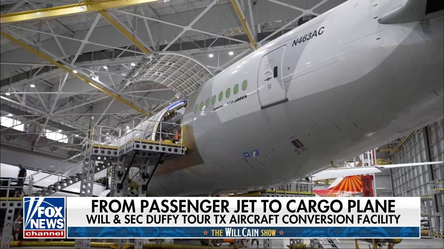 Texas aircraft conversion facility turns passenger jets into cargo planes
