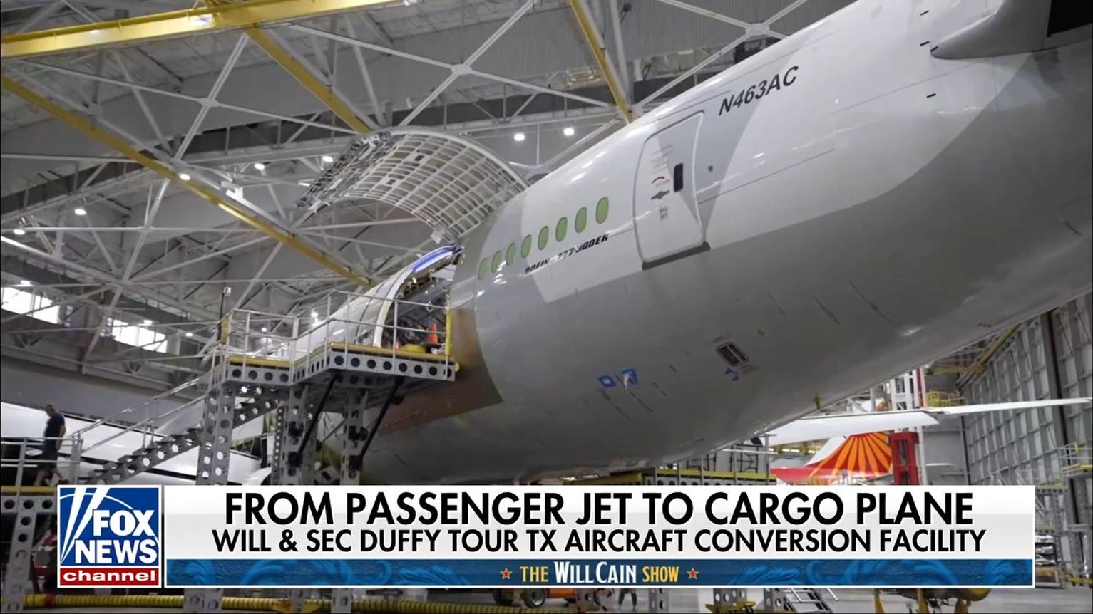Texas aircraft conversion facility turns passenger jets into cargo planes