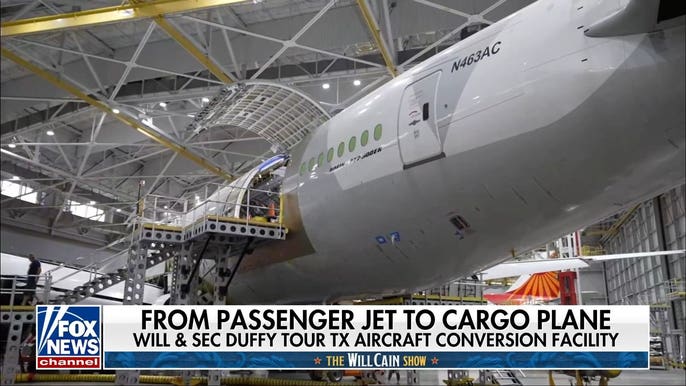 Texas aircraft conversion facility turns passenger jets into cargo planes