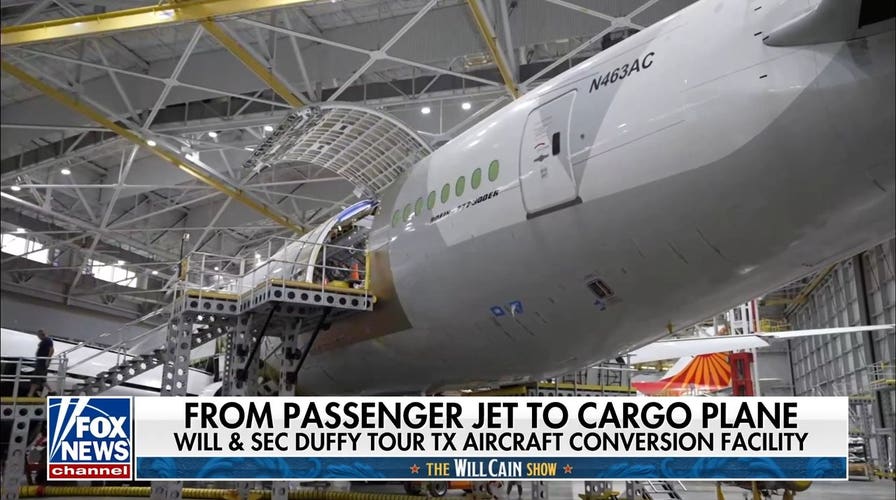 Texas aircraft conversion facility turns passenger jets into cargo planes