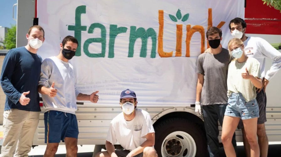 College students bring surplus from farms to food banks