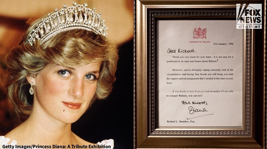 Princess Diana’s heartfelt letter to man struggling with bulimia on display at Las Vegas exhibit