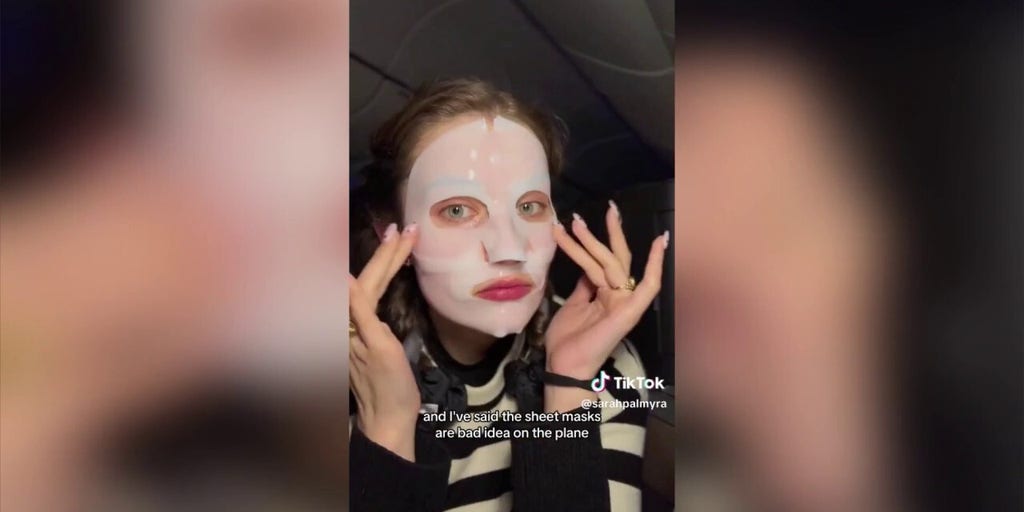 Mid-flight skincare routines go viral on social media