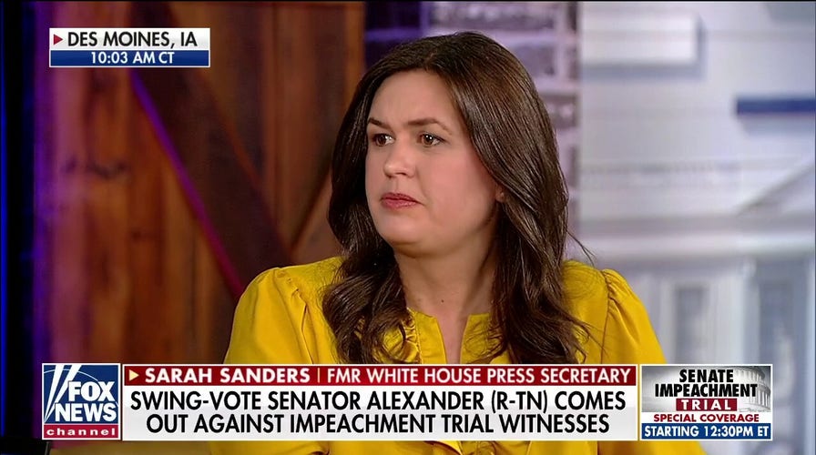 Sarah Sanders: Impeachment will go down as a historically 'dumb' move by Dems