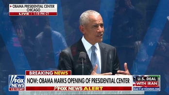 Barack Obama marks opening of presidential center in Chicago