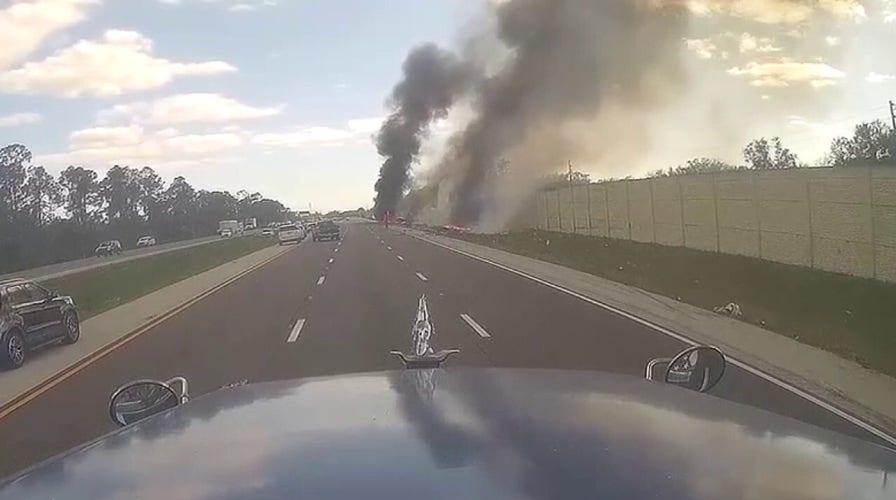 Deadly Florida plane crash on interstate seen on new dashcam video