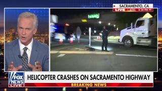 Helicopter crashes on Sacramento highway