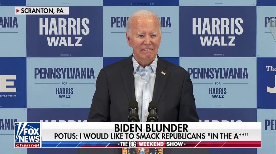 Biden says he'd like to smack Republicans in the a--