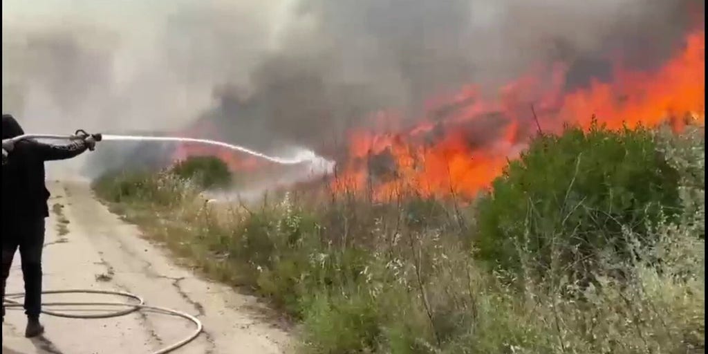 Wildfire burns in parts of Central Israel
