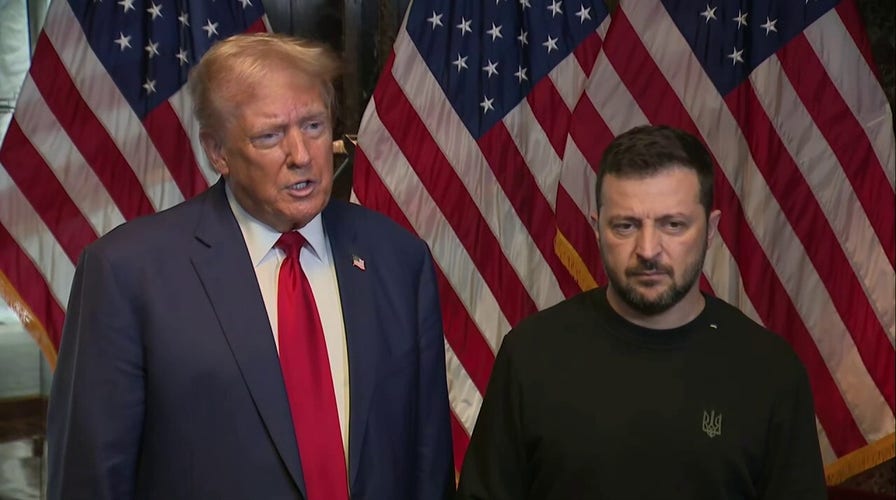 Trump meets with Ukraine's Zelenskyy, says Russia war must end with 'fair deal'