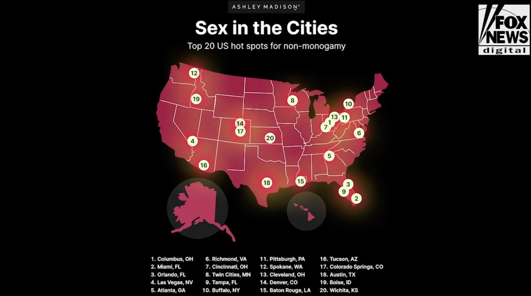 Adultery Hotspot: Ohio's Columbus Tops List for Non-Monogamy