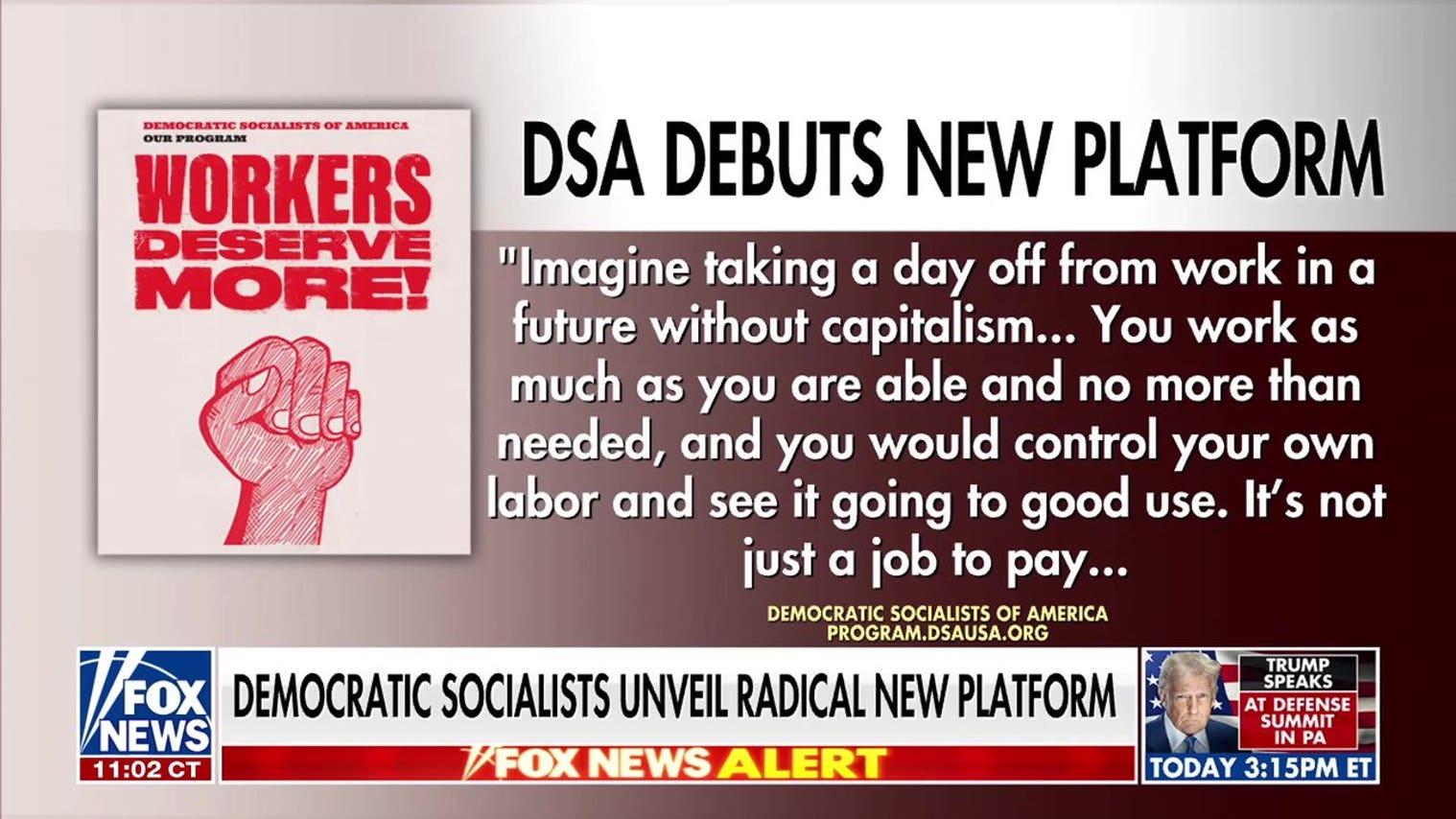DSA platform: No Senate, no president, no bills