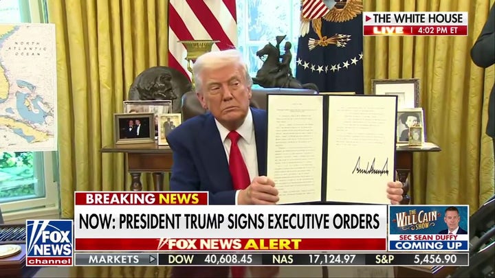 Trump signs executive orders after hiking tariffs on China, pausing on others