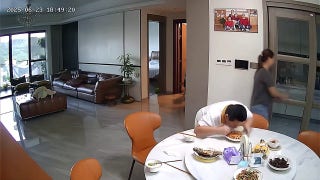 Earthquake shakes home but food-loving boy refuses to leave his noodles
