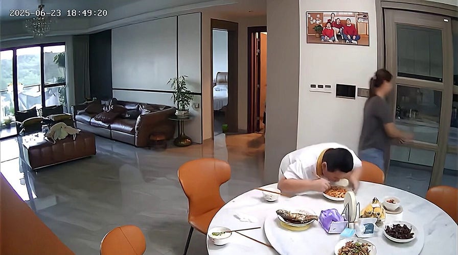 Earthquake shakes home but food-loving boy refuses to leave his noodles