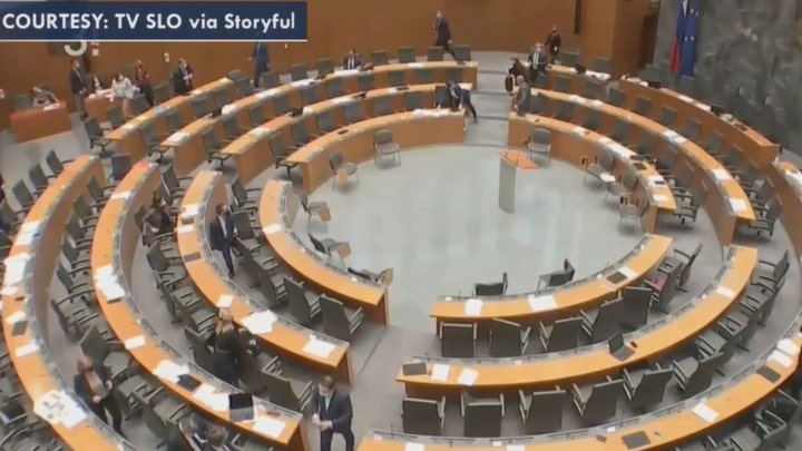 Slovenian lawmakers evacuate meeting after earthquake rocks Croatia