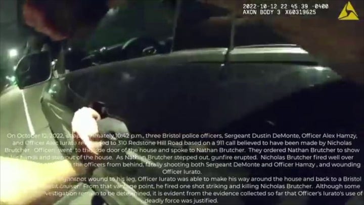 Body cam footage shows moment Connecticut police officer shoots man who killed two cops