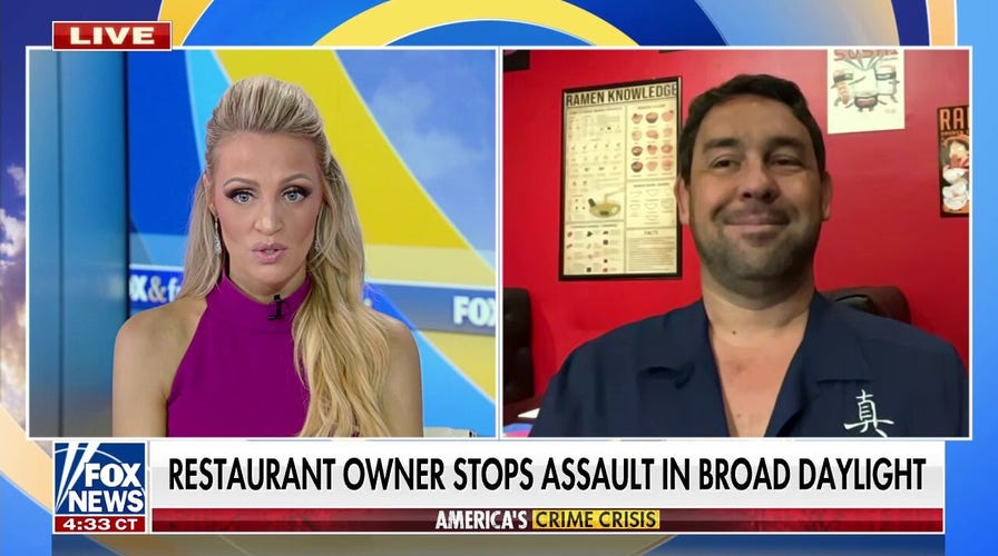 Los Angeles restaurant owner stops assault on elderly man
