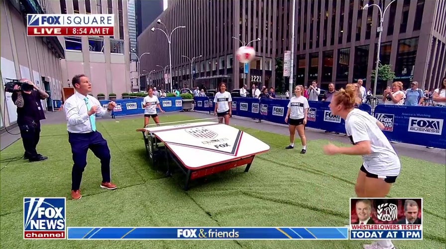 Brian Kilmeade plays Teqball ahead of Women’s World Cup