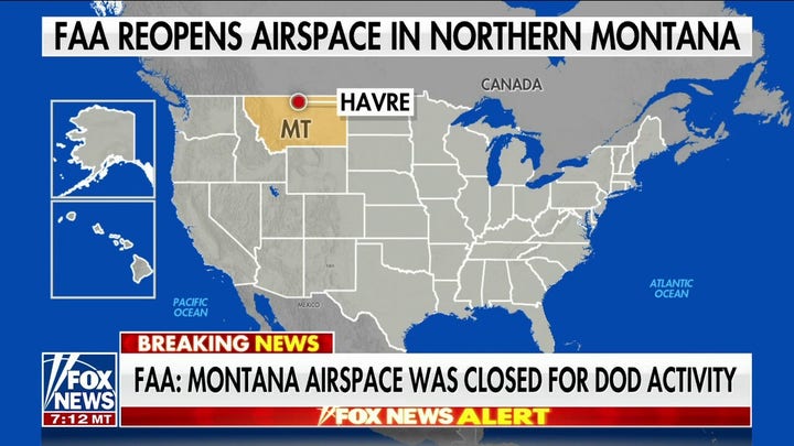 FAA: Montana airspace was closed for DOD activity