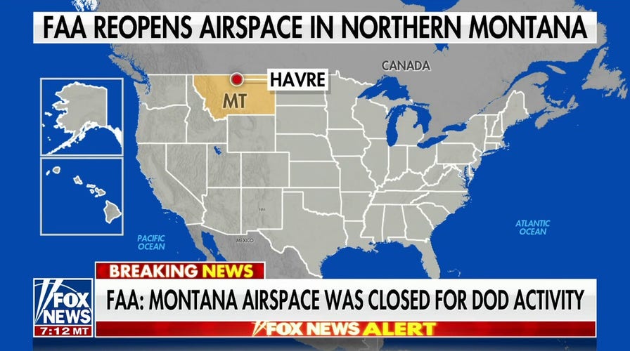 FAA: Montana airspace was closed for DOD activity