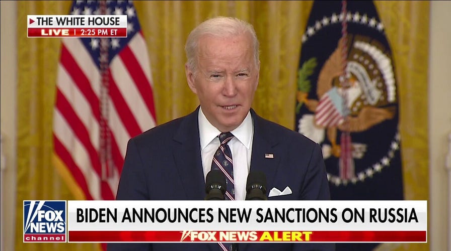 Biden announces new sanctions against Russia amid Ukraine invasion