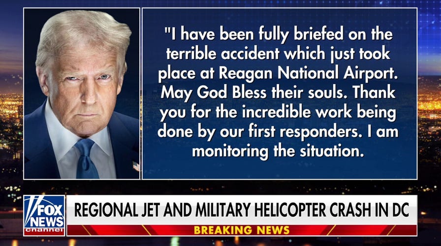 Trump releases statement on ‘terrible accident’ at Reagan airport