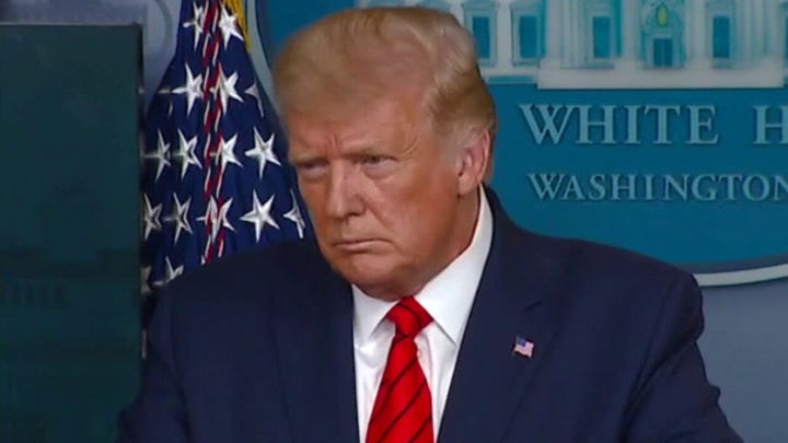 President Trump pushes back at CNN reporter's question on violence in America