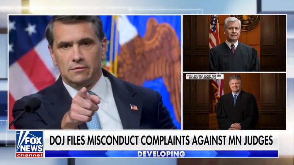 DOJ files misconduct complaints against Minnesota judges