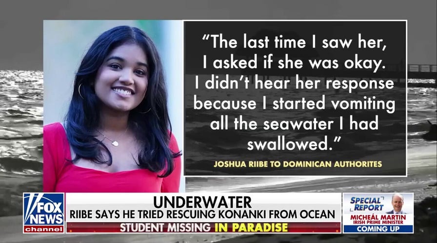 Man last seen with missing college student says he tried rescuing her from water