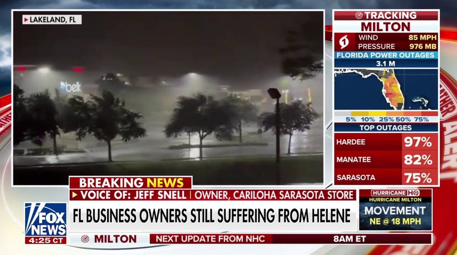 Owner of Florida store hit by Helene fears 'total destruction' after Milton