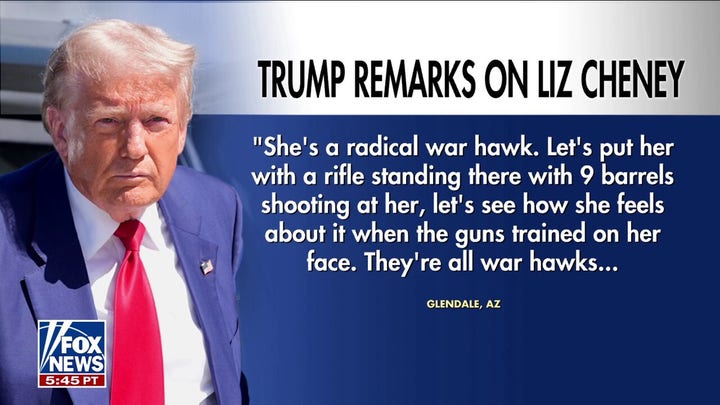 Trump goes after ‘radical war hawk’ Liz Cheney 