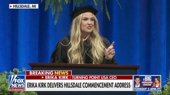 Erika Kirk delivers commencement address at Hillsdale College