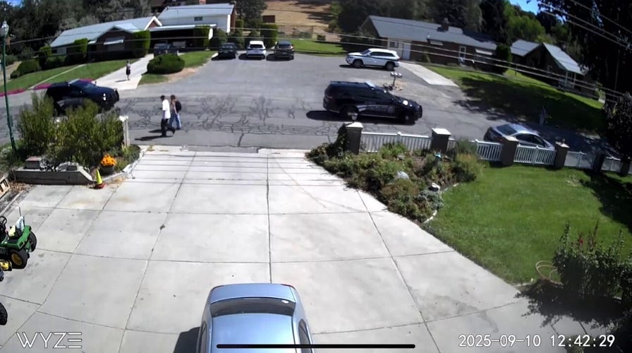 Doorbell camera captures police racing to scene of Charlie Kirk’s assassination