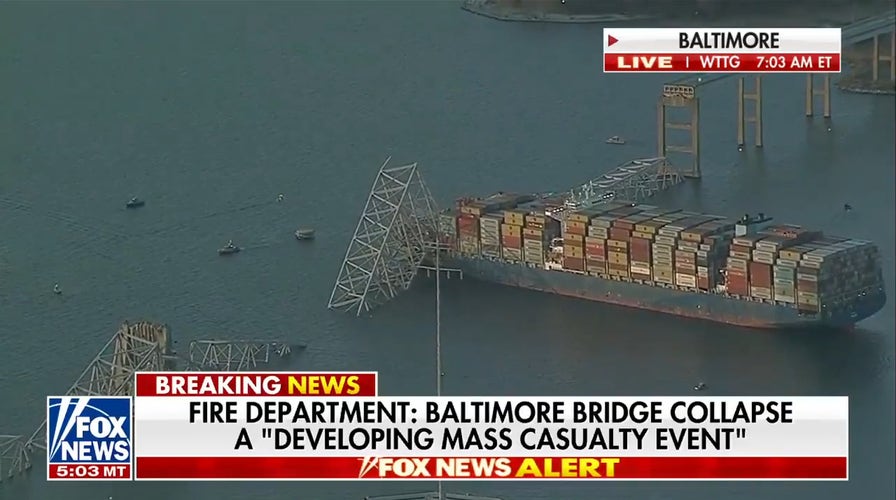 Baltimore bridge collapse: 2 people rescued, at least 7 missing