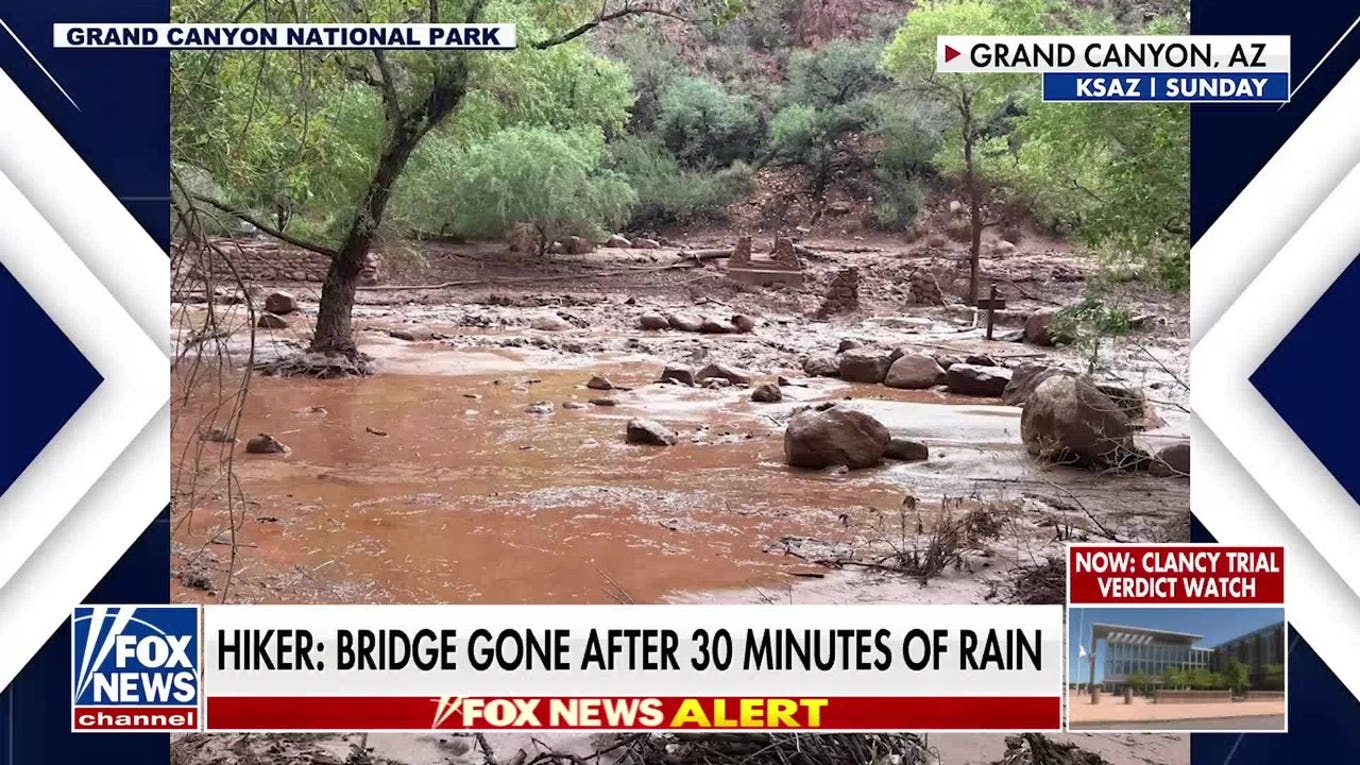 Crews search Grand Canyon for hikers after deadly flash floods