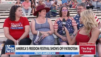 Abby Hornacek attends 'Stadium of Fire' to celebrate Fourth of July