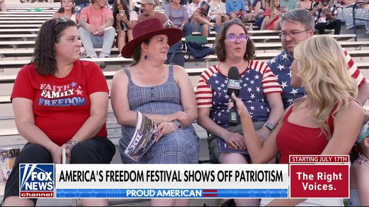 Abby Hornacek attends 'Stadium of Fire' to celebrate Fourth of July
