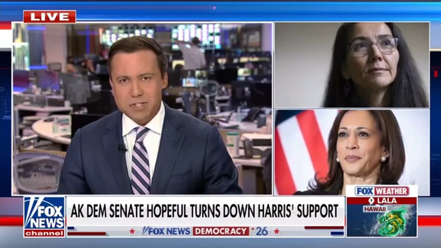 Democratic Alaska US Senate candidate rejects Kamala Harris endorsement