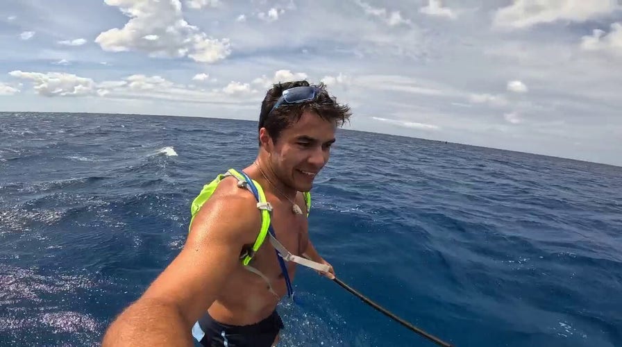 Hawaiian uses GoPro to capture 20-foot great white shark while foil surfing: 'Did you see that'