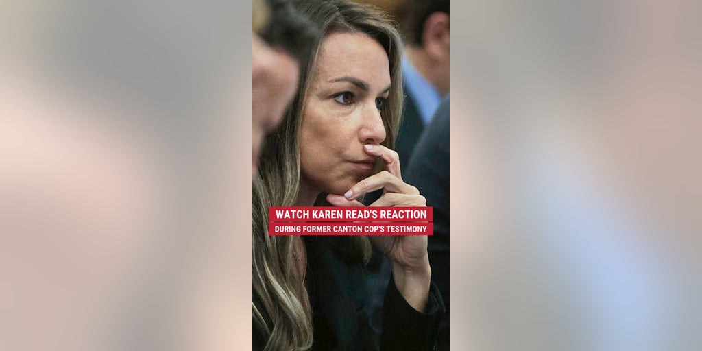 Watch Karen Read react to a former Canton police officer’s testimony during her trial